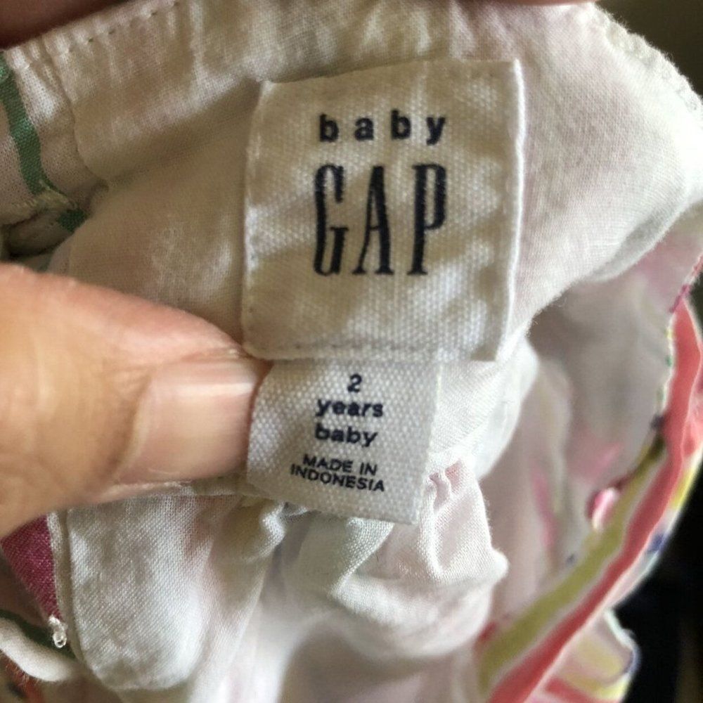Baby Gap Striped Cotton Dress Multicolor Toddler 2 Years Old - Picture 3 of 4